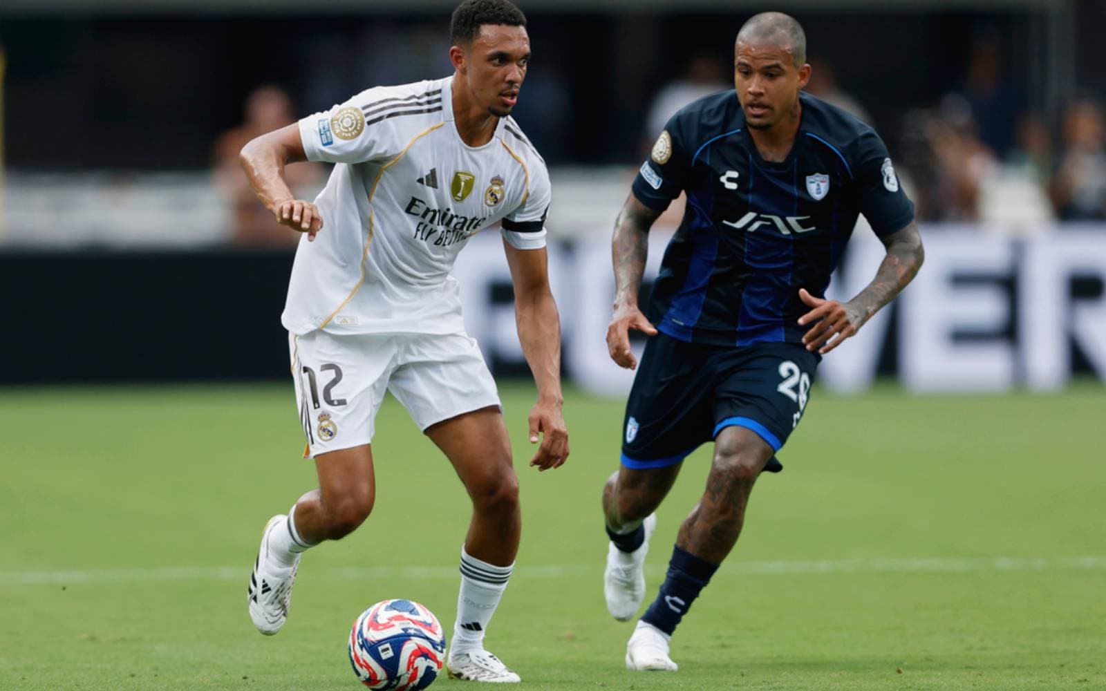 Cover Image for Alexander-Arnold settling in as Real Madrid target Club World Cup glory