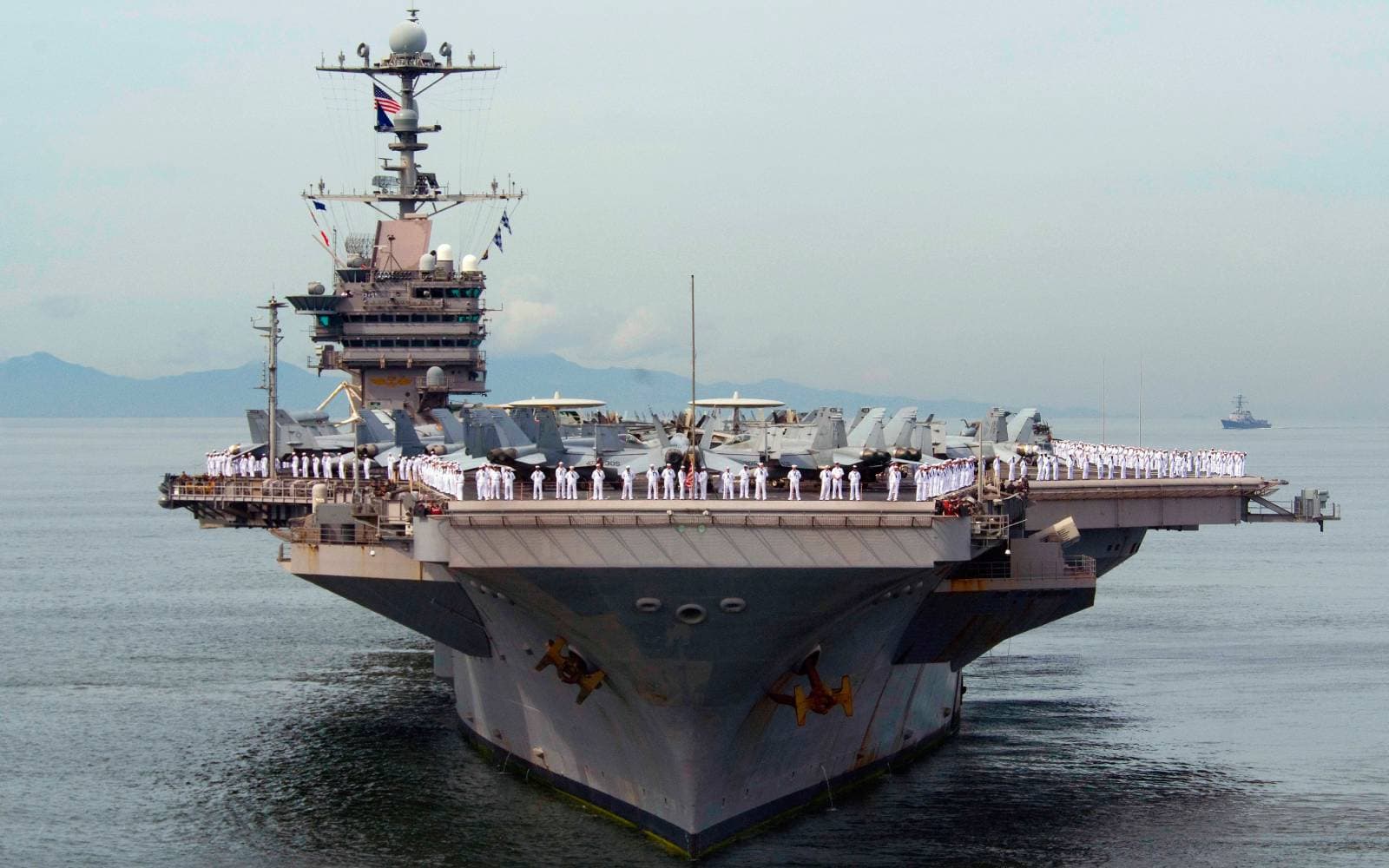 Cover Image for Trump hints at second carrier in Middle East as Iran and US near talks