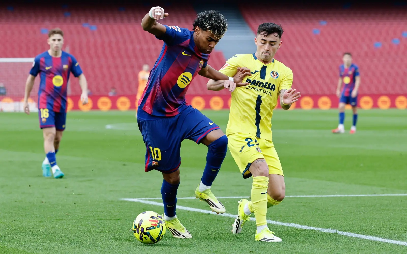 Cover Image for Barca’s Yamal nets hattrick in Villarreal romp, Atletico go third