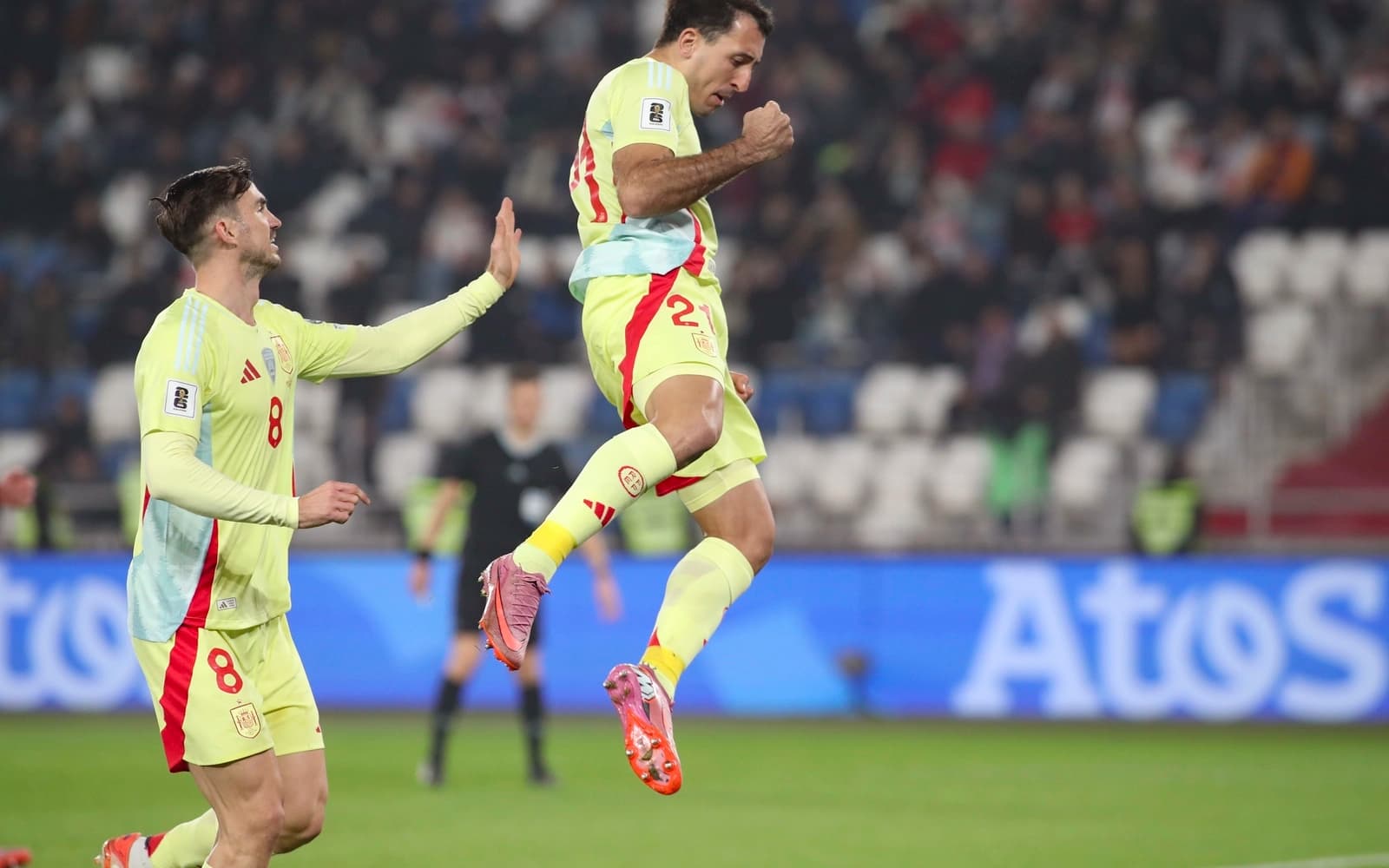 Cover Image for Oyarzabal nets double as Spain beat Georgia to all but seal World Cup spot