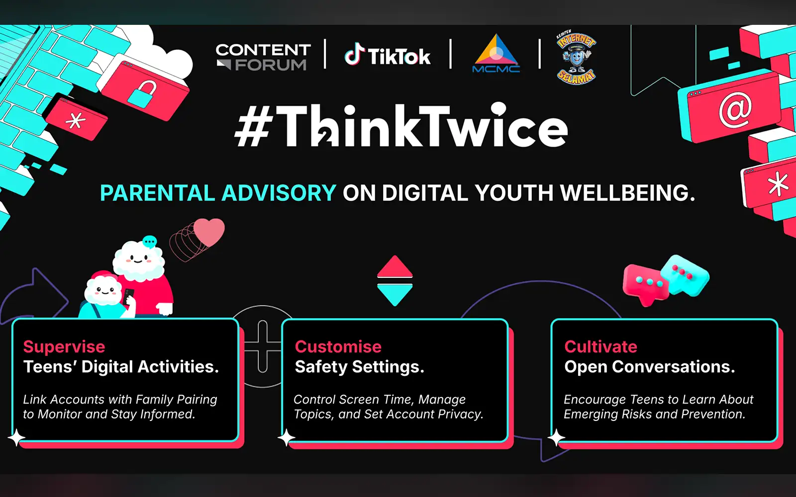 Cover Image for TikTok’s #ThinkTwice Parental Advisory promotes digital youth wellbeing