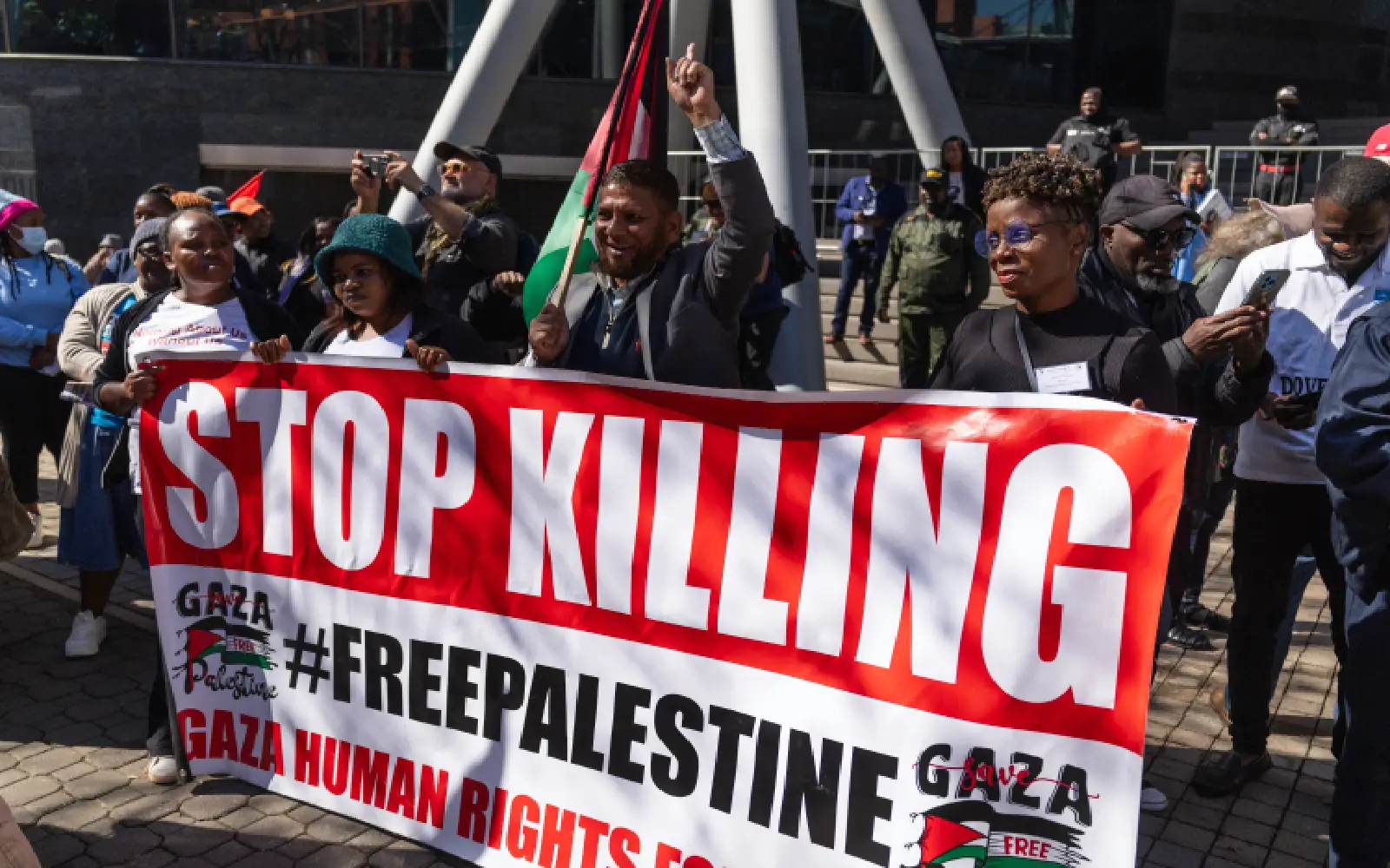 Cover Image for South Africa lets 153 Palestinians disembark after 12 hours on plane