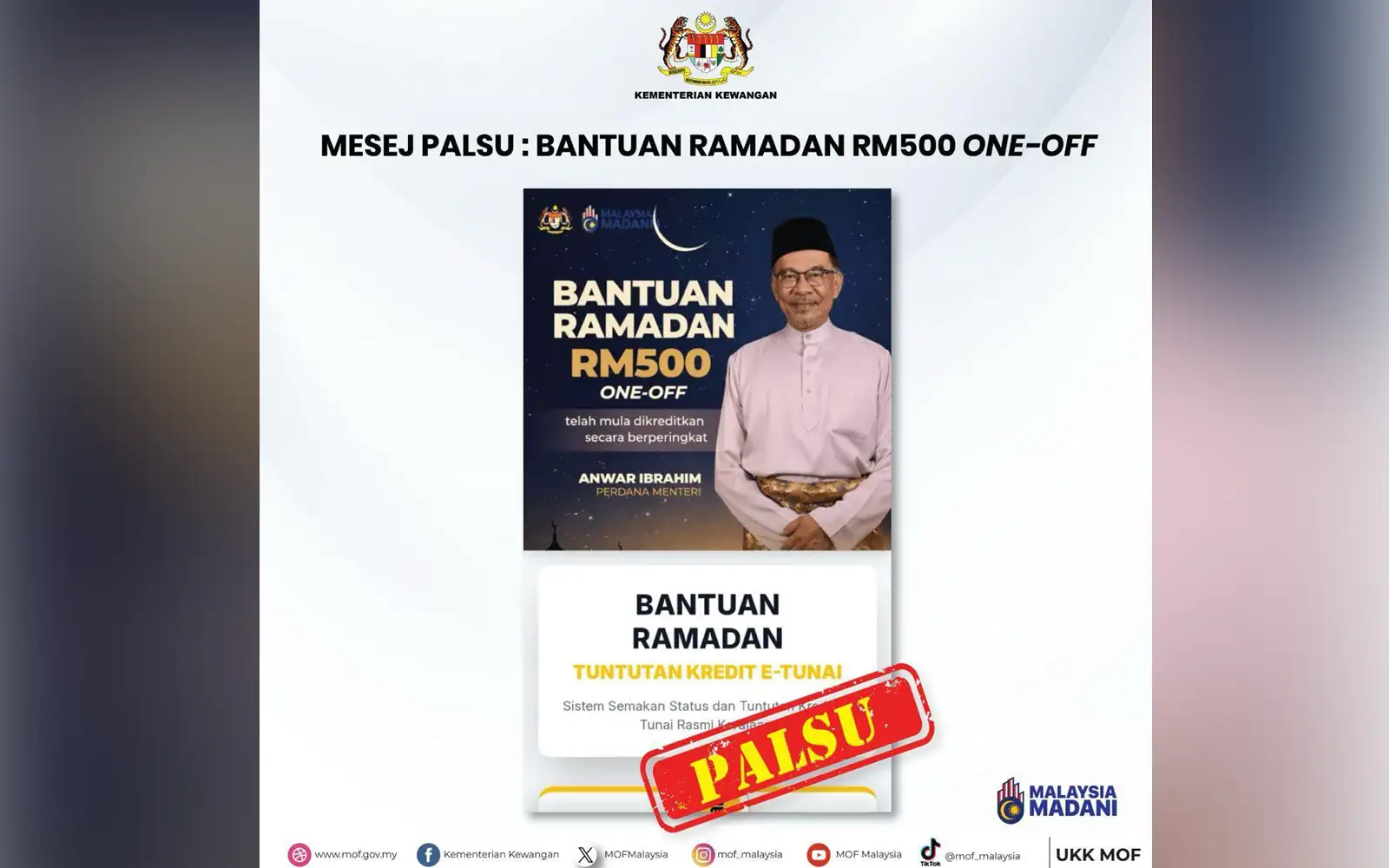 Cover Image for Mesej bantuan Ramadan RM500 palsu