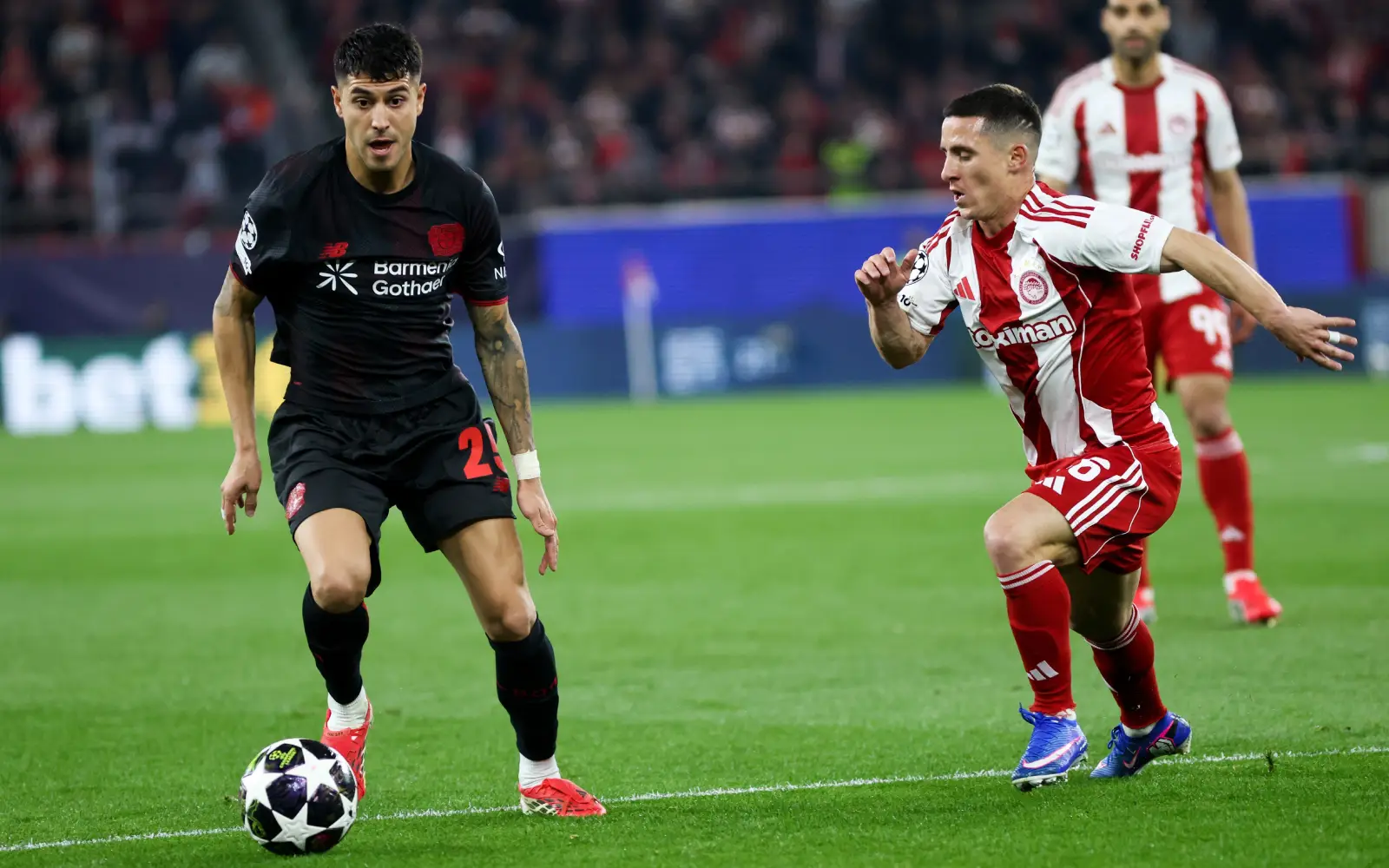Cover Image for Schick steers Leverkusen past Olympiacos in Champions League
