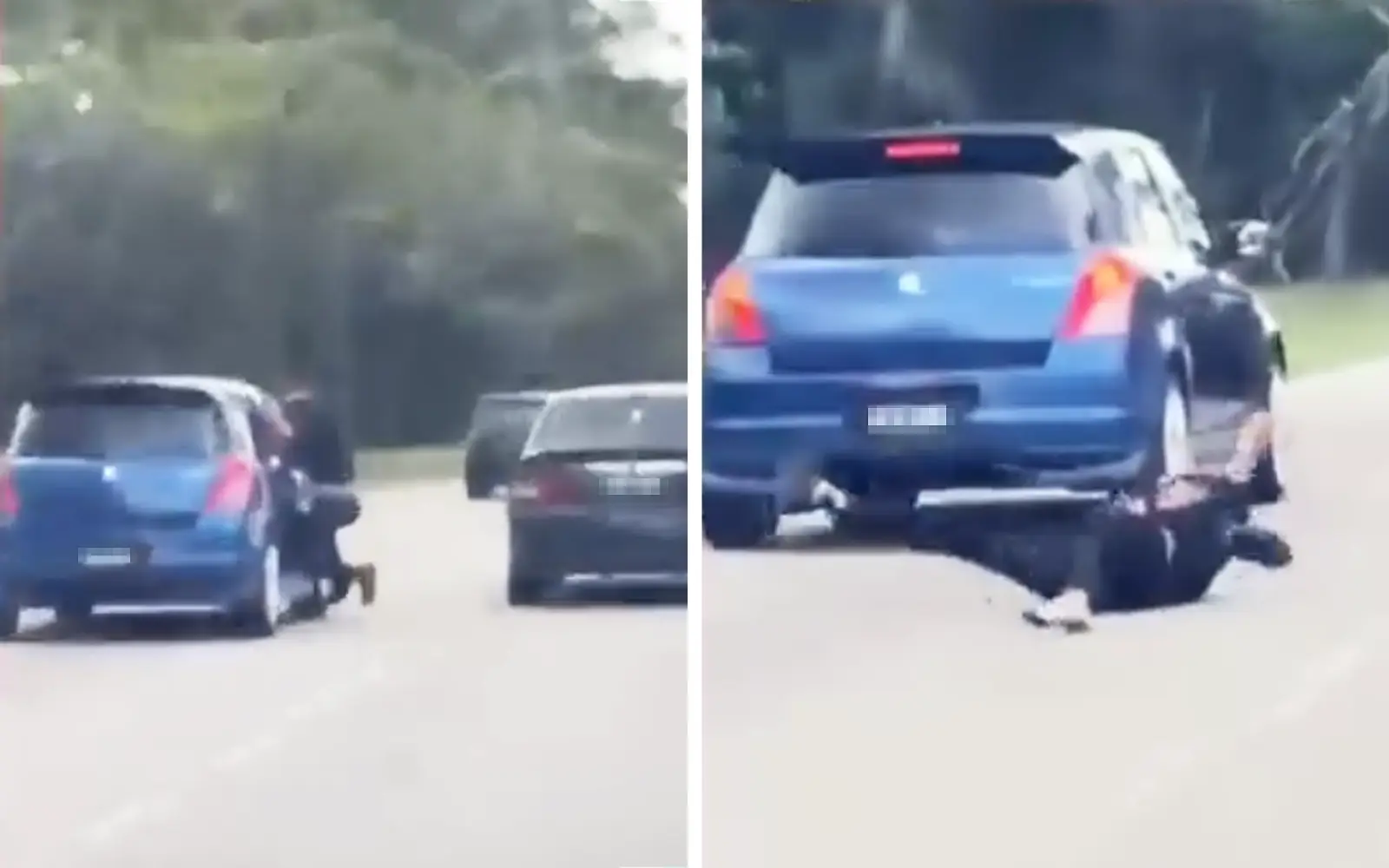 Cover Image for Polis tahan lelaki paut pada pintu kereta bekas isteri